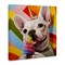 Stupell Industries Rainbow French Bulldog Ice Cream Canvas Wall Art